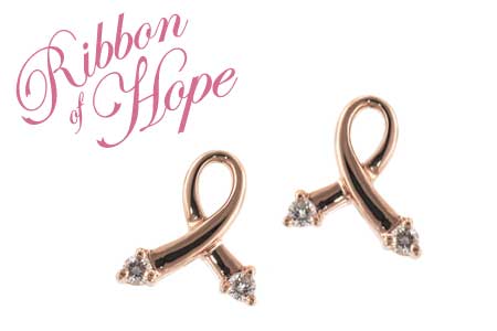 A055-35597: PINK GOLD EARRINGS .07 TW