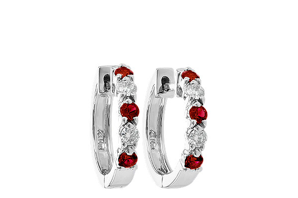 A056-21024: EARRINGS .33 RUBY .52 TGW