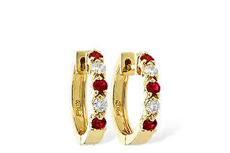 A056-21024: EARRINGS .33 RUBY .52 TGW