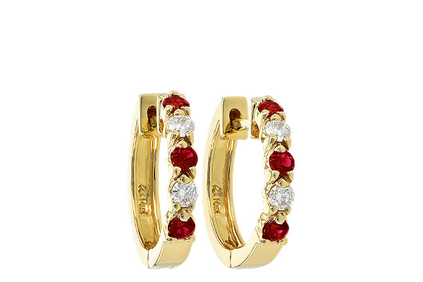 A056-21024: EARRINGS .33 RUBY .52 TGW