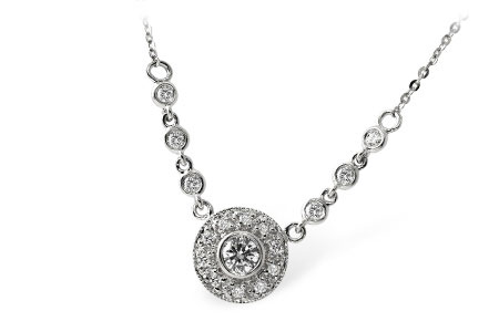 A060-80097: NECKLACE .17 BR .33 TW