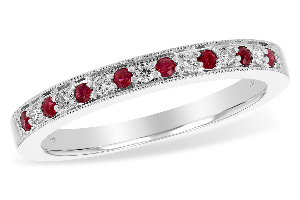 A238-96479: LDS WED RG .12 RUBY .21 TGW