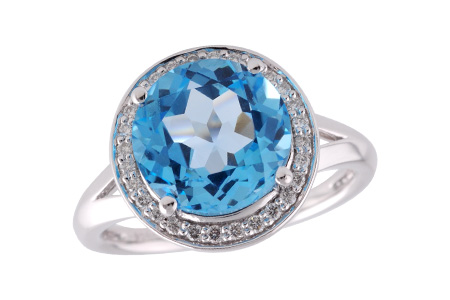 A242-57451: LDS RG 4.17 BLUE TOPAZ 4.32 TGW