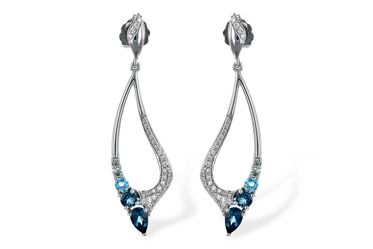 A244-42833: EARR .98 BLUE TOPAZ 1.25 TGW