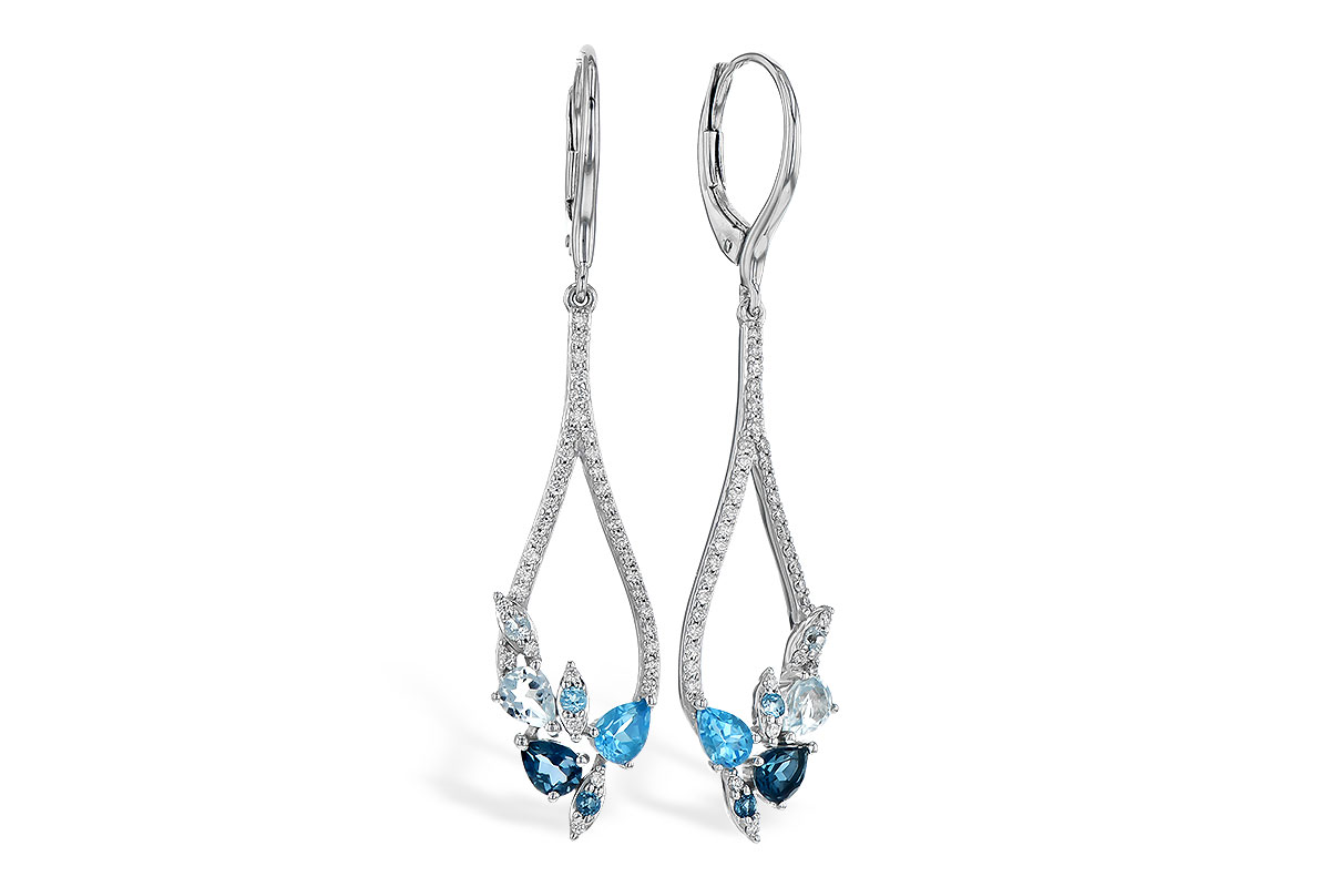 A328-03788: EARR 1.08 BLUE TOPAZ 1.35 TGW