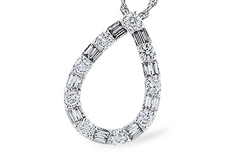 A328-94651: NECKLACE .21 TW BAG .65 TW