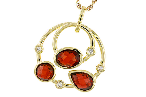 A329-81924: NECKLACE 2.88 GARNET 2.94 TGW