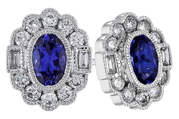 A329-82879: EARRINGS .93 TW TANZANITE 1.40 TGW