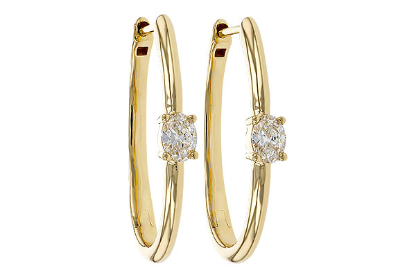 A329-85560: EARRINGS .47 TW OVAL DIAMONDS