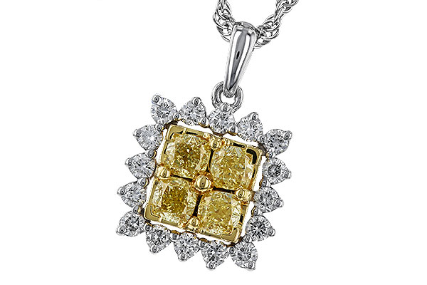 A329-85588: NECK .76 FANCY YELLOW DIAMONDS 1.09 TW