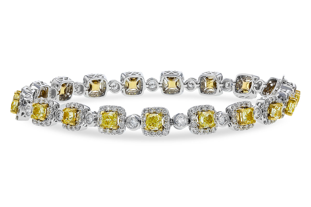 A329-85597: BRACELET 4.37 FANCY YELLOW DIAS 7.12 TW (7")