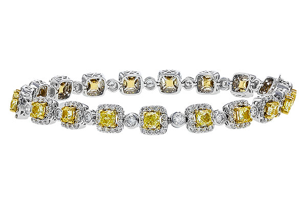 A329-85597: BRACELET 4.37 FANCY YELLOW DIAS 7.12 TW (7")