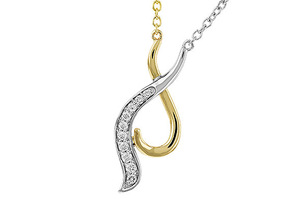 A329-86515: NECKLACE .10 TW (18")