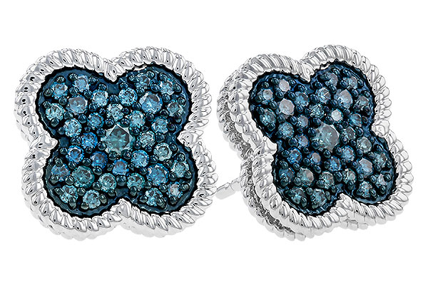 A329-86533: EARRINGS .50 TW BLUE DIAS