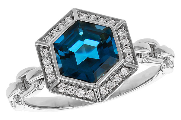 A329-87406: LDS RG 2.03 LONDON BLUE TOPAZ 2.14 TGW (7.5MM LBT)