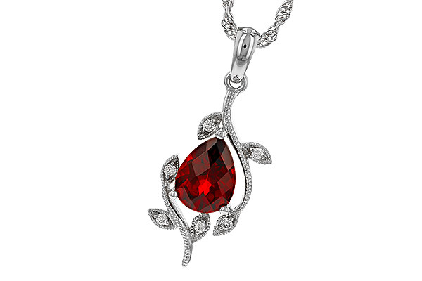 A329-88297: NECKLACE 1.34 GARNET 1.39 TGW (8X6MM GAR)