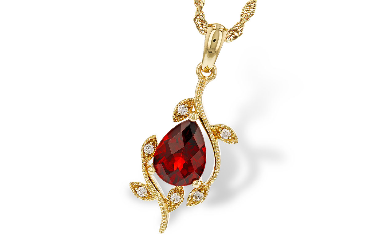 A329-88297: NECKLACE 1.34 GARNET 1.39 TGW (8X6MM GAR)