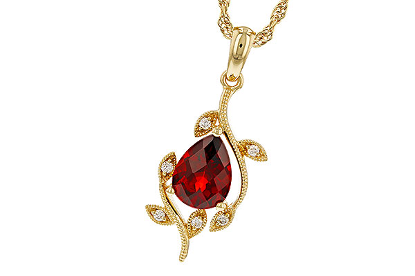 A329-88297: NECKLACE 1.34 GARNET 1.39 TGW (8X6MM GAR)