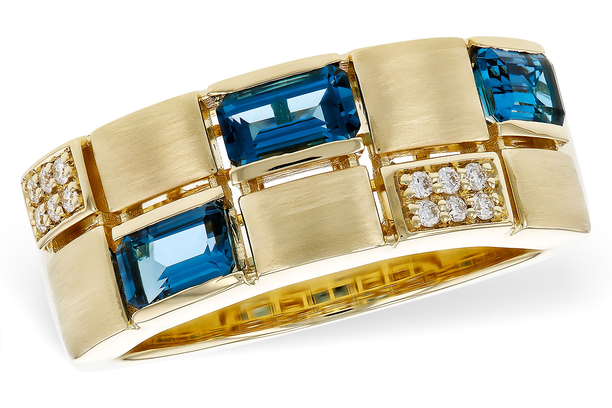 A329-88342: LDS RG .94 LONDON BLUE TOPAZ 1.00 TGW