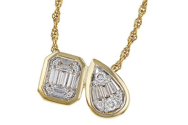 A329-89242: NECKLACE .17 BAG .25 TW