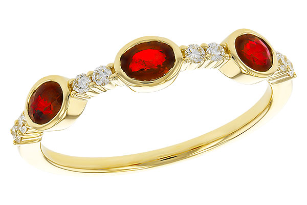 A329-90097: LDS WED RG .66 TW RUBY .78 TGW