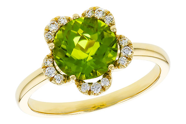 A329-90106: LDS RG 2.16 PERIDOT 2.28 TGW (8MM RD)