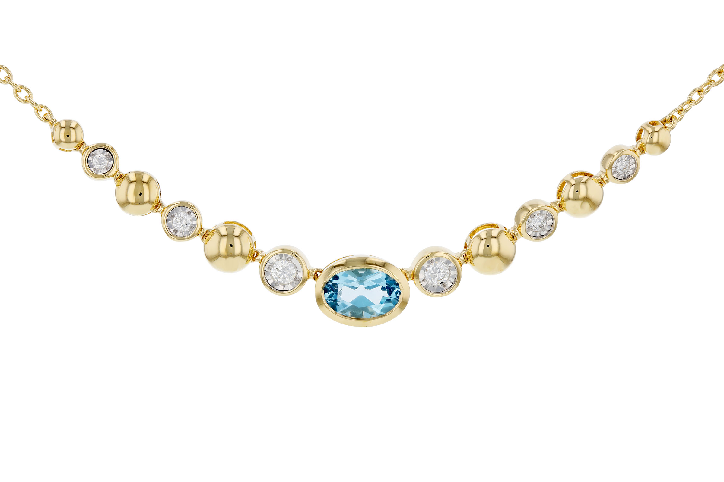 A330-73788: NECKLACE .83 SWISS BLUE TOPAZ .95 TGW (17")