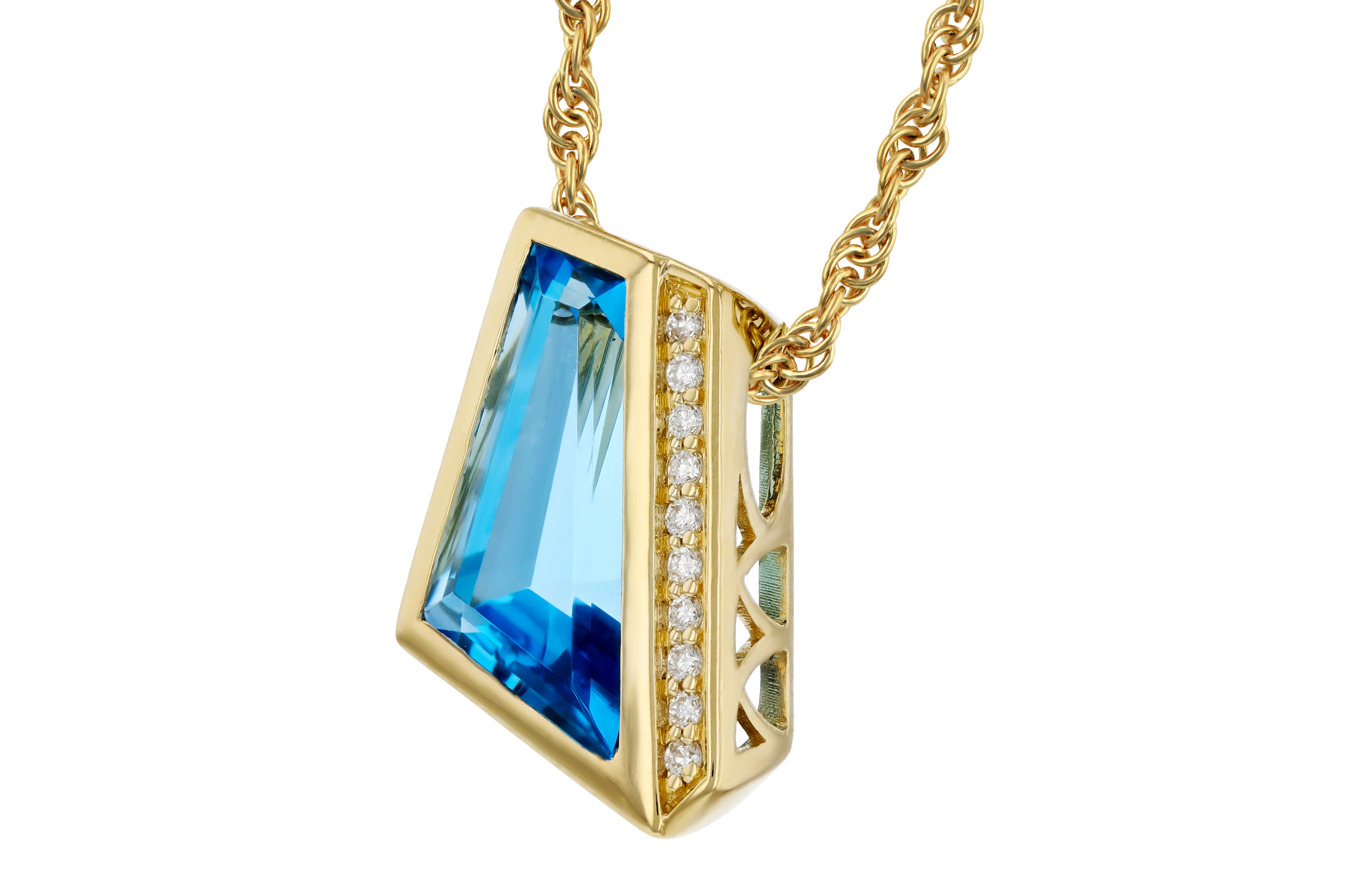 A330-74688: NECKLACE 2.42 SWISS BLUE TOPAZ 2.46 TGW