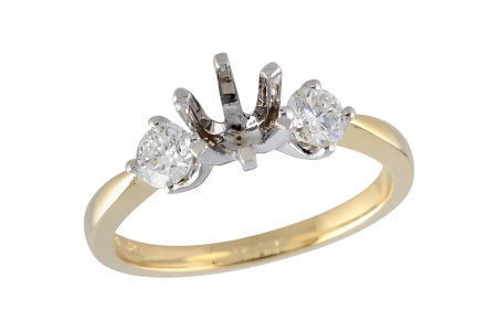 B060-75569: LDS SEMI DIA RING .40 TW