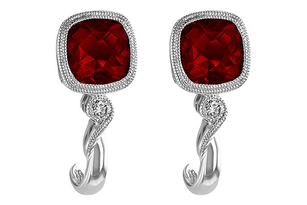 B238-98351: EARRINGS 2.36 GARNET 2.40 TGW