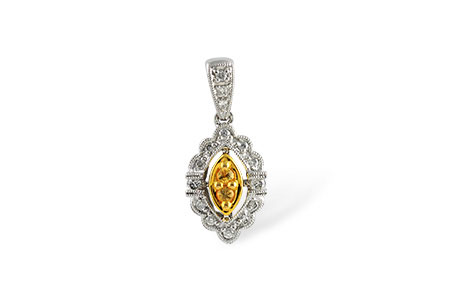B241-70097: PENDANT .07 YELLOW SAPP .22 TGW