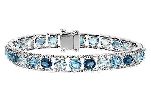 B244-38288: BRACELET 16.54 BLUE TOPAZ 17.78 TGW