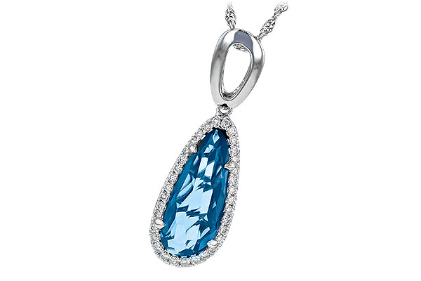 B245-34642: NECK 3.31 LONDON BLUE TOPAZ 3.50 TGW