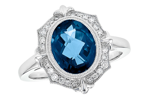 B245-34651: LDS RG 3.00 LONDON BLUE TOPAZ 3.16 TGW