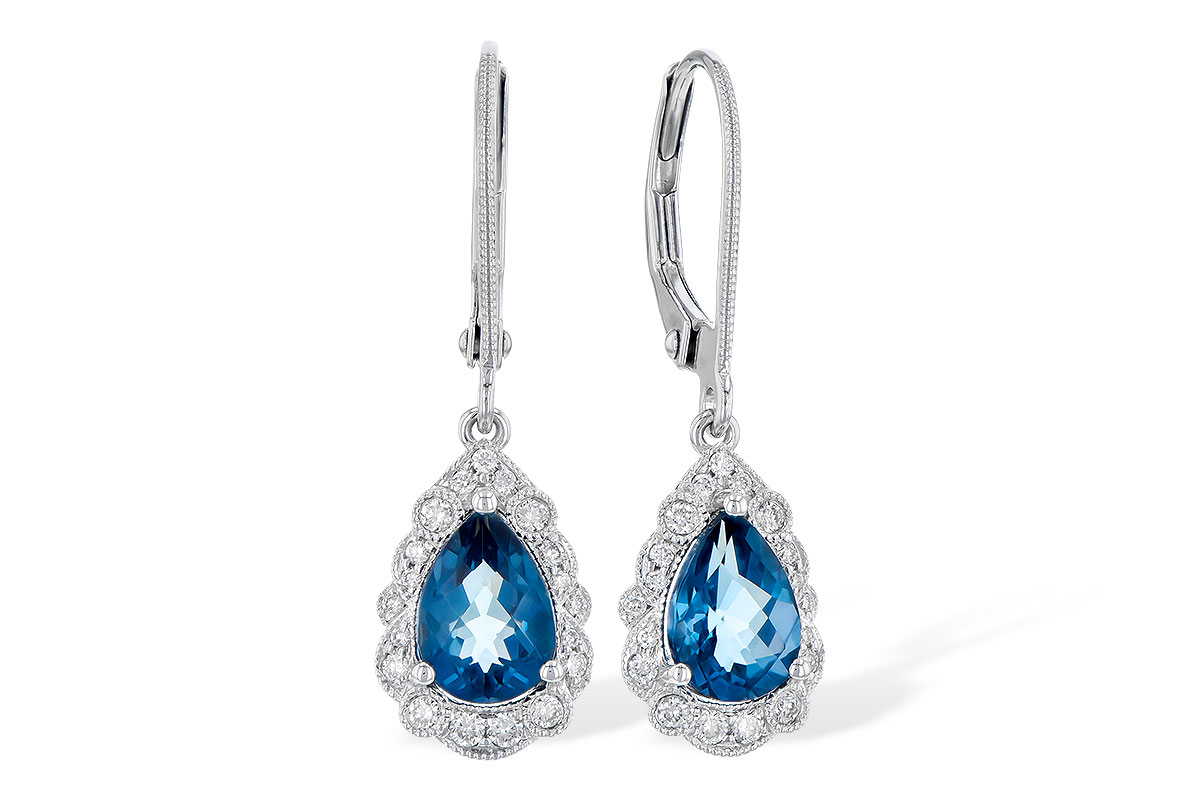 B328-07451: EARR 1.48 TW LONDON BLUE TOPAZ 1.63 TGW
