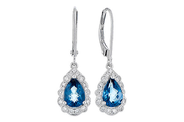 B328-07451: EARR 1.48 TW LONDON BLUE TOPAZ 1.63 TGW