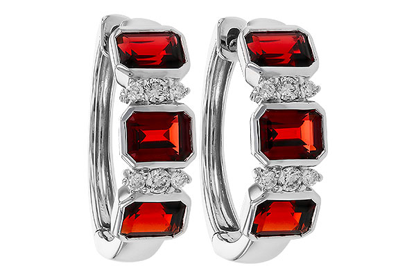 B329-83788: EARRING 1.50 TW GARNET 1.61 TGW