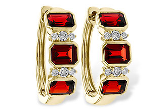 B329-83788: EARRING 1.50 TW GARNET 1.61 TGW