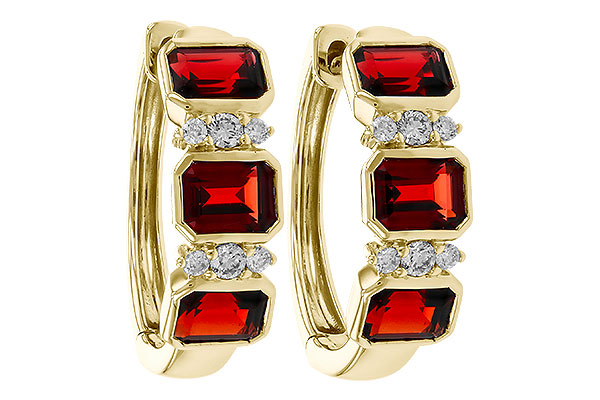 B329-83788: EARRING 1.50 TW GARNET 1.61 TGW