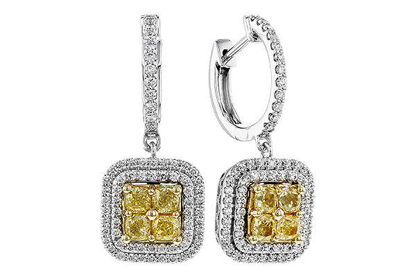 B329-84688: EARR 1.04 FANCY YELLOW DIAMONDS 1.62 TW