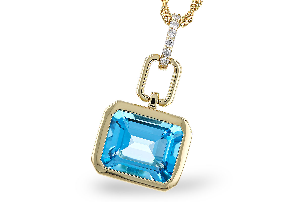 B329-85633: NECKLACE 3.26 BLUE TOPAZ 3.30 TGW (10x8MM BT)