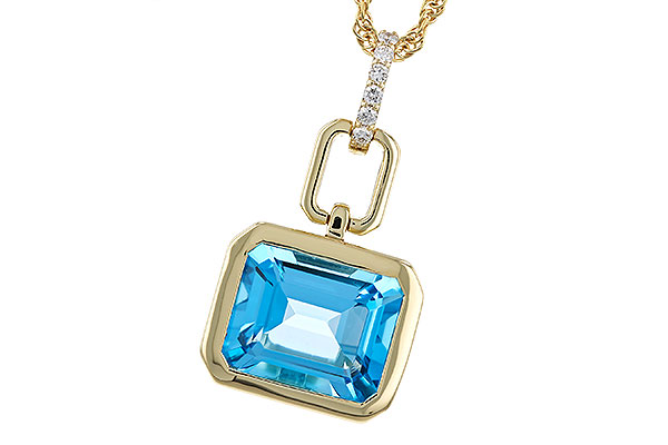 B329-85633: NECKLACE 3.26 BLUE TOPAZ 3.30 TGW (10x8MM BT)