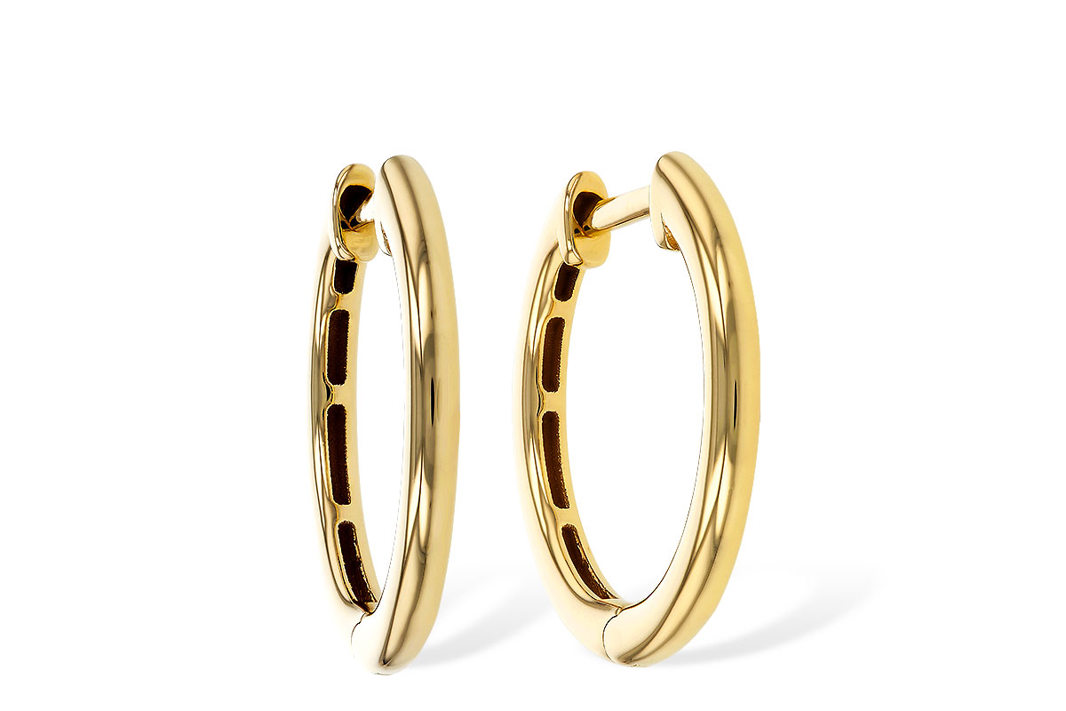B329-89197: GOLD EARRINGS (16MM)