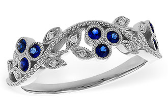 B329-90097: LDS WED RG .23 SAPPHIRE .29 TGW