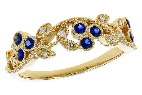 B329-90097: LDS WED RG .23 SAPPHIRE .29 TGW