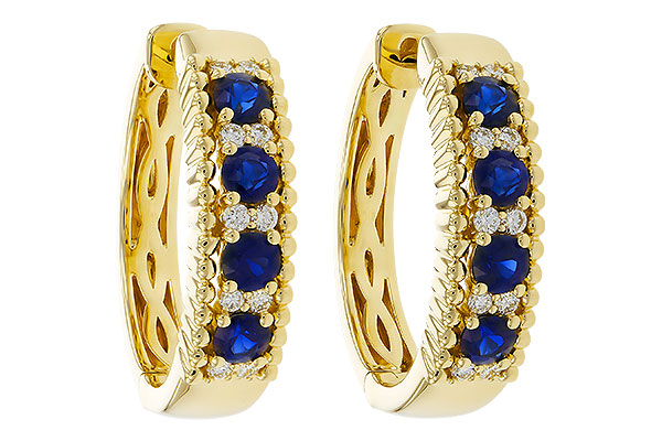 B329-90160: EARRINGS .56 TW SAPP .68 TGW