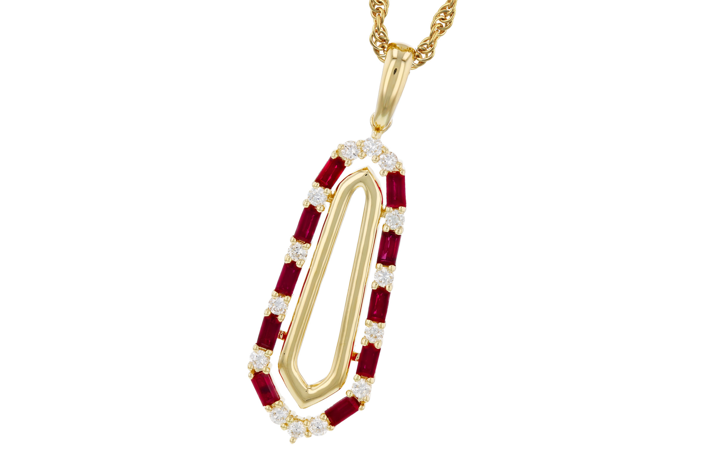 B330-75588: NECKLACE .72 TW RUBY .92 TGW