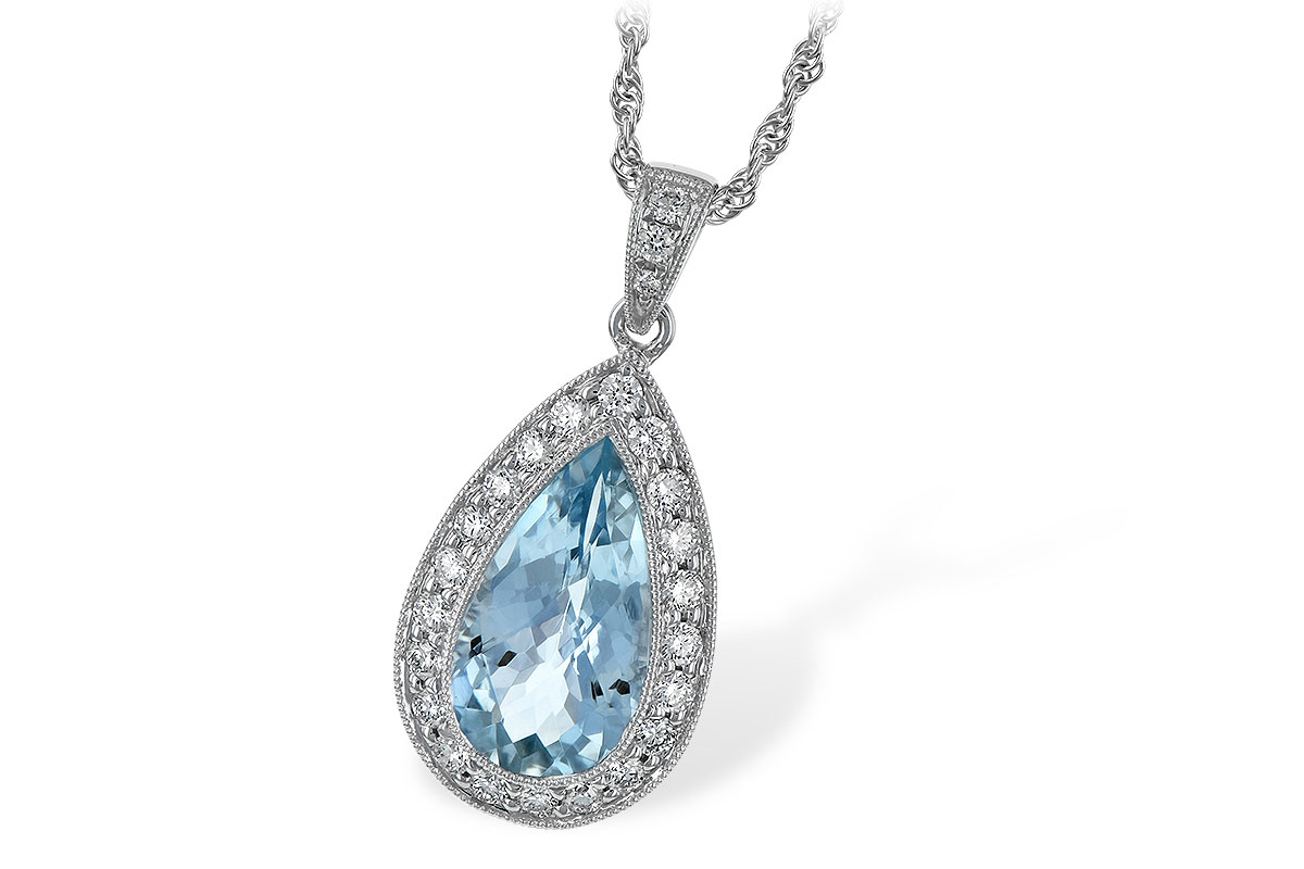 C060-81078: NECKLACE 2.20 AQUA 2.55 TGW