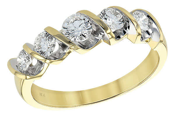 C148-06460: LDS DIA WED RING .75 TW