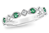 C239-89269: LDS WED RG .15 EMERALD .21 TGW